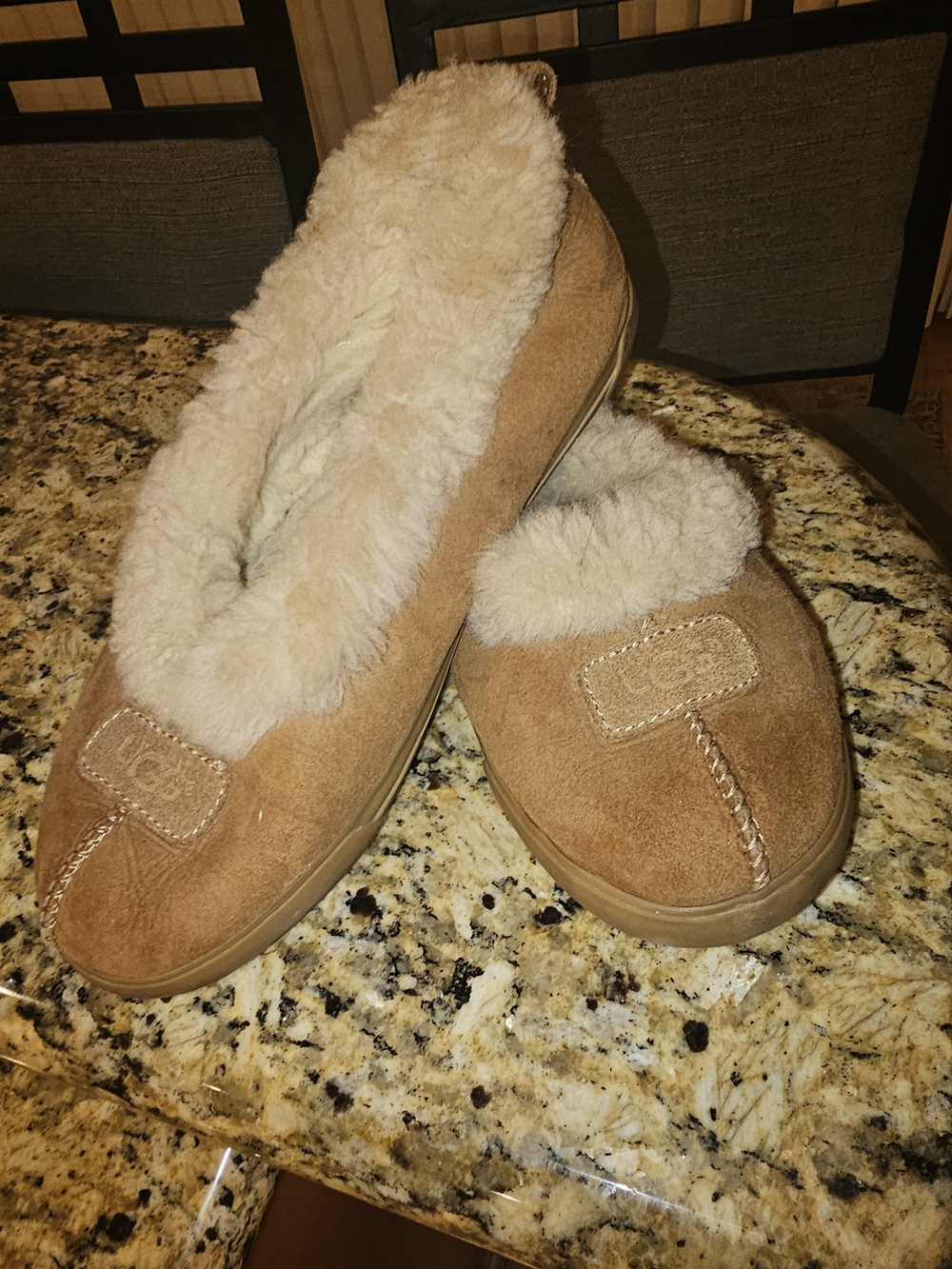 UGG Women's Chestnut Suede Shearling Slip-On